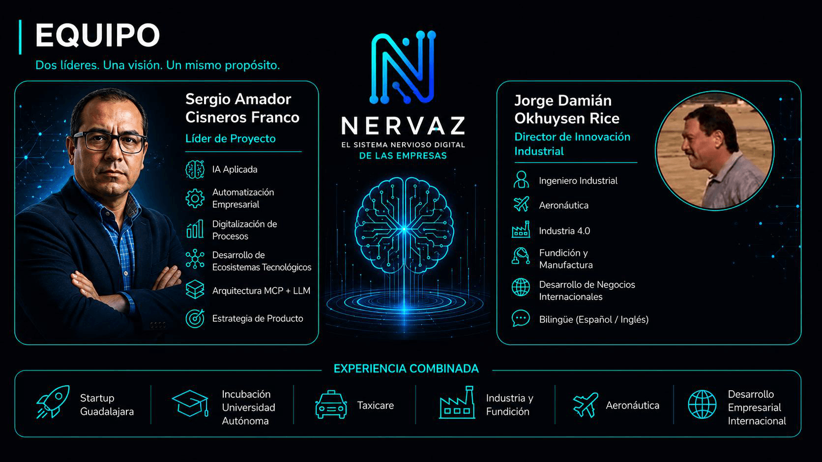 Equipo Nervaz: Sergio Amador Cisneros Franco y Jorge Damián Okhuysen Rice